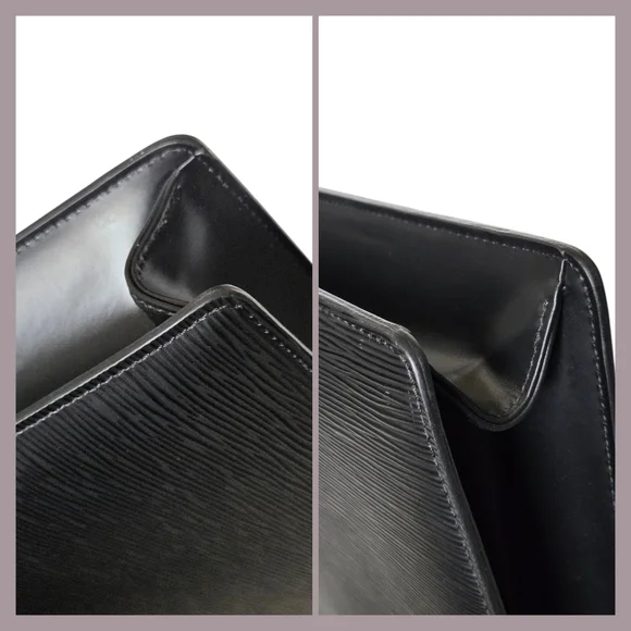 Authentic Louis Vuitton Black Epi Leather Sac Plat - Picture 4 of 7